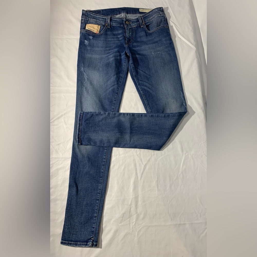 Diesel Gruppe Super Slim Skinny‎ Jeans Low Waist Medium Wash Denim Size 29 - Picture 3 of 9